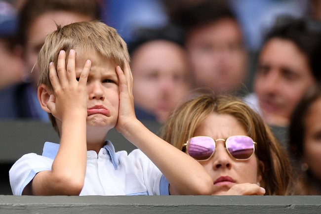 Bukti lain dari antusiasme putra Roger Federer. Kaget atau kecewa? (Foto: Matthias Hangst/Getty Images)