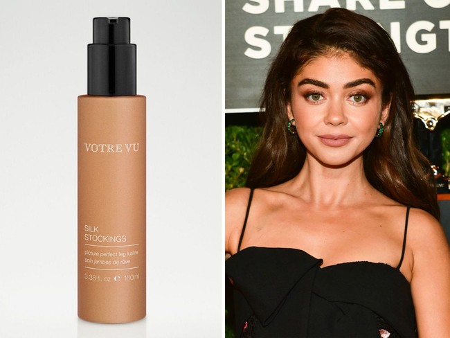Sarah Hyland menggunakan foundation untuk kakinya dari Votre Vu Picture Perfect Leg Lustre. Foundation untuk kaki tersebut harganya Rp 500 ribuan.  Foto: ist, Getty Images