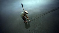 Melihat aktivitas seorang pencari kerang di pantai. Istimewa/Dok. Boredpanda/Agora Photo/@nguyenson.