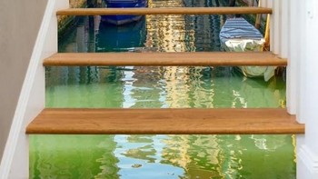 Coba dilihat lagi, benar di bawahnya itu sungai nyata atau sekadar foto? Foto: Brightside