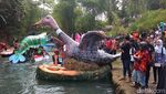 Kemeriahan Lomba Perahu Hias di Sungai Elo Magelang