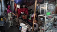 Potret warga di Kampung Bandan yang tinggal di dalam tenda sederhana pascakebakaran menghanguskan rumah mereka.