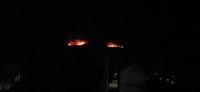 Kebakaran lahan di Aceh Besar pada malam hari