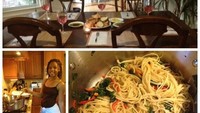 Penasaran gaya Halle dan Chloe masak? Ini aksi keduanya di dapur ketika membuat pasta vegetarian. Foto: Instagram chloexhalle