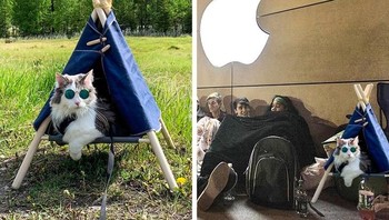 Ikutan bergadang di depan toko AppleFoto: agoraimages
