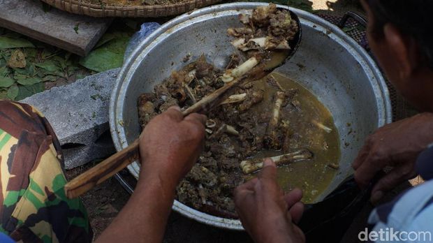 Pesta Gecok Kambing di Curug Semirang Ungaran.