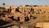 Selain itu ada pula Gerbang Ishtar yang serpihan gerbangnya disimpan di beberapa museum di Eropa. Thaier Al-Sudani/Reuters.