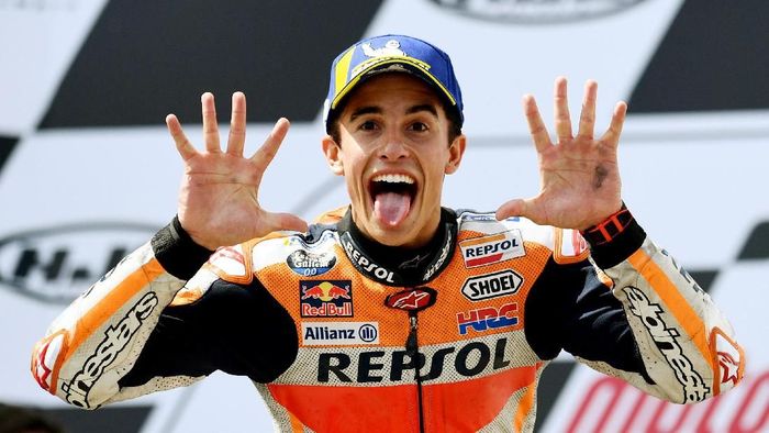 Marc Marquez tantang Lewis Hamilton beradup cepat di lintasan balap (REUTERS/Annegret Hilse)