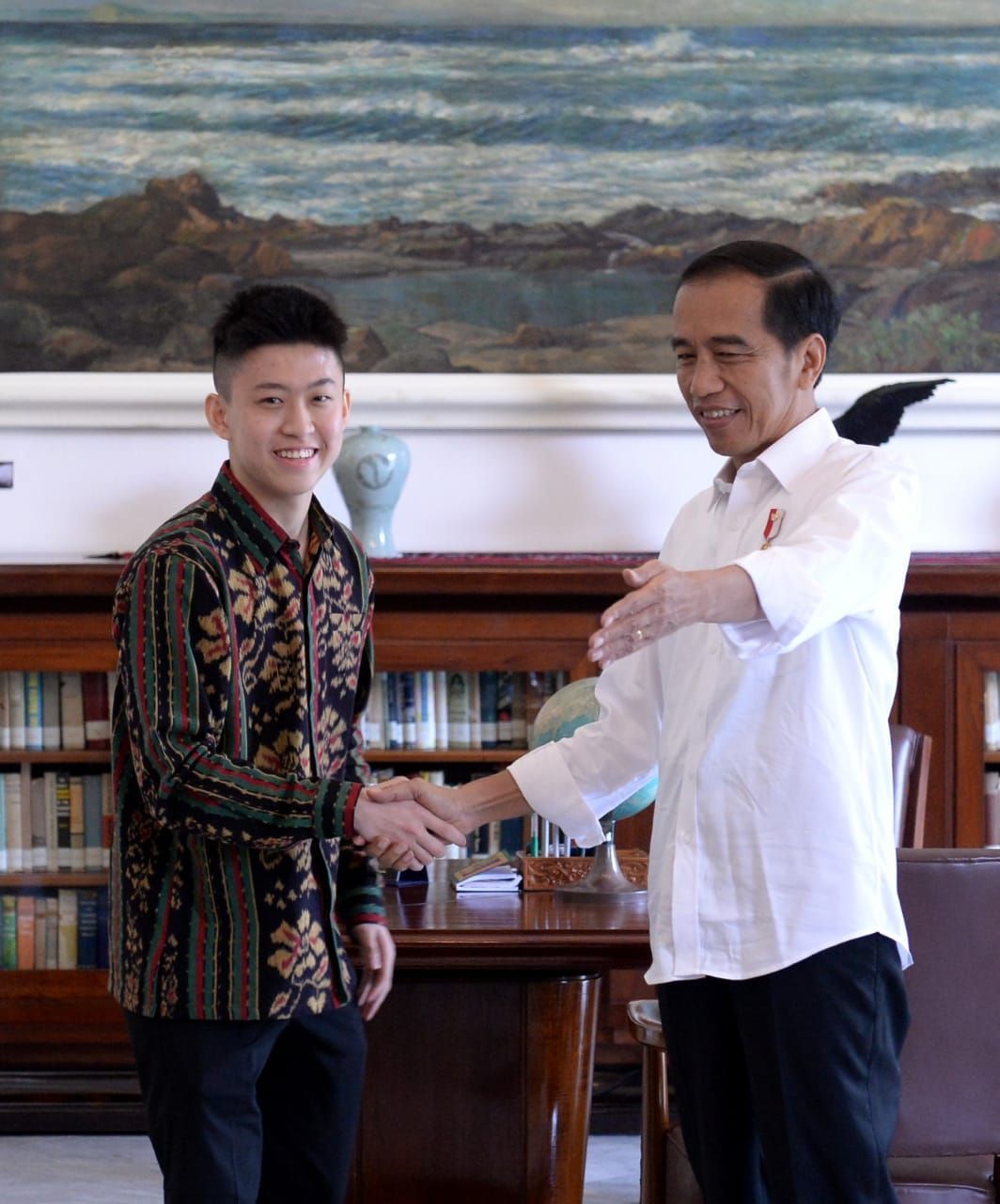 Foto/Presiden Jokowi Bertemu Rapper Rich Brian di Istana Bogor/Sekretariat Presiden