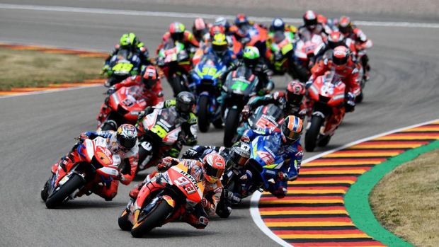 Marc Marquez merebut kemenangan kesepuluh beruntun di Sirkuit Sachsenring.