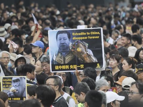 Unjuk rasa terbaru di Kowloon, Hong Kong bertujuan meningkatkan kesadaran warga China soal situasi politik di Hong Kong