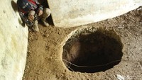Ada beberapa lubang galian di dalam bunker tersebut. (Yudha Maulana/detikcom)