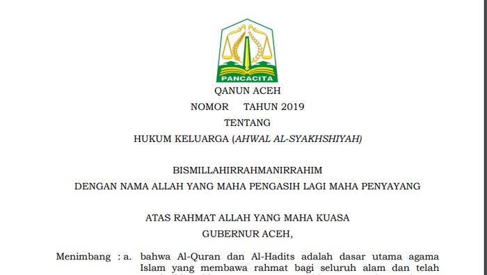 Qanun Aceh Tak Boleh Bertentangan Dengan Undang Undang Begini Aturannya