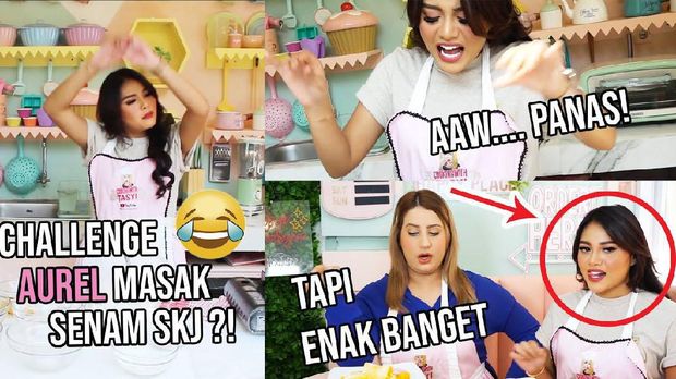 Keseruan Aurel Hermansyah dan Tasyi Athasyia Bikin Pasta Tempe dan Ubi.