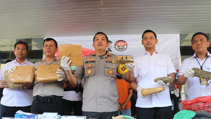Polisi Gagalkan Penyelundupan 8 Kg Ganja dari Jaringan Lampung