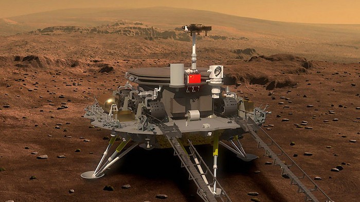 Render rover China ke Mars. Foto: Xinhua Render rover China ke Mars. Foto: Xinhua