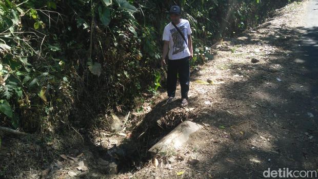 Lokasi penemuan potongan kepala, kaki dan tangan manusia dalam kondisi gosong di Banyumas. 