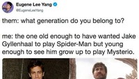 Anda termasuk generasi yang pernah ngarep Jake Gyllenhaal jadi Spider-Man juga nggak nih? Dok. Ist