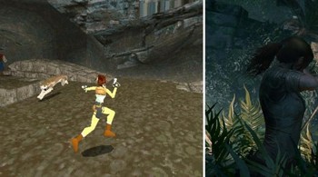 Tomb Raider masih berpolygon ria di awal kemunculannya. Kini sudah smooth banget. (Foto: via Reddit)