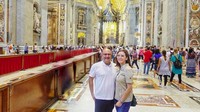 Maia dan suami juga berkunjung ke St Peter Basilica di Vatikan. (maiaestiantyreal/Instagram)