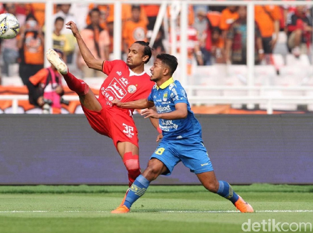 Persija Jakarta vs Persib Bandung di pekan ketujuh Liga 1 2019 berakhir imbang 1-1. (Foto: Rifkianto Nugroho/detikSport)