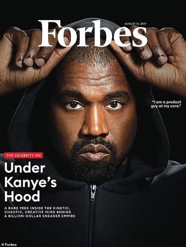 Kanye West menjadi sampul majalah Forbes.