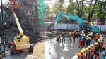 Penampakan Tiang Penyangga Tol Lingkar Bogor yang Ambruk