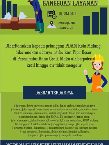 Info Gangguan Layanan PDAM Kota Malang/