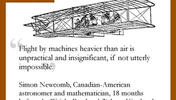 Pesawat Terbang: Terbang dengan mesin yang lebih berat dari udara adalah tidak praktis dan tidak signifikan, atau tidak mungkin. Foto: infographicity