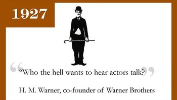 Film Bicara: Siapa memangnya yang ingin mendengar aktor berbicara? Foto: infographicity