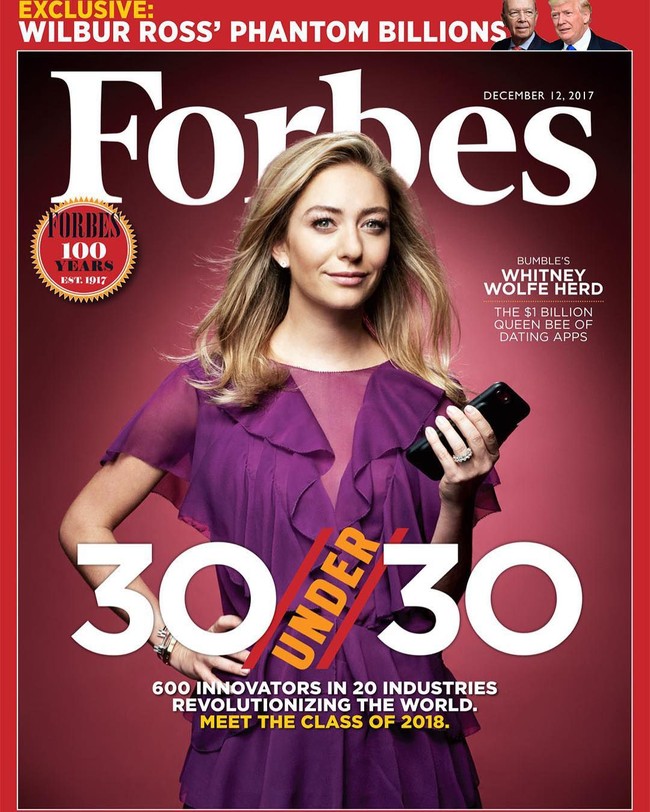 Berkat Bumble, Whitney menjadi salah satu 30 Wanita Paling Penting di Bawah Usia 30 dalam teknologi di 2014. Di 2016, ia pun disebut sebagai salah satu Elles Women dalam bidang yang sama serta masuk dalam Forbes 30 under 30 pada 2017 dan 2018. Ia juga merupakan wanita terkaya dengan usaha sendiri di urutan 72 versi Forbes. Foto: Instagram @whitney