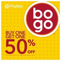Payless memberikan penawaran menarik. Ada promo buy 1 get 1 dan diskon 50% untuk pembelian kedua. Foto: Twitter