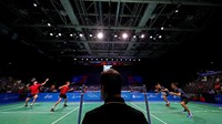 Hingga kini, pertandingan bulutangkis masih terus diadakan. Salah satunya potret pertandingan bulutangkis ganda putra selama Pertandingan Eropa ke-2 di Falcon Sporting Club pada 25 Juni 2019 di Minsk, Belarus. Dean Mouhtaropoulos/Getty Images.