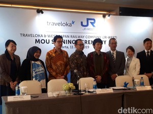 Traveloka Jalin Kerja Sama dengan Perusahaan Kereta Jepang JR West