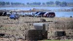 Sisa Perkampungan yang Hilang Kembali Terlihat di Waduk Jatigede