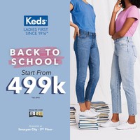 Brand sepatu lain yang mengadakan diskon adalah Keds. Dalam rangka Back to School, sejumlah pilihan bisa dimiliki mulai dari Rp 499 ribu. Penawaran mernarik ini masih bisa ditemui hingga 21 Juli. Foto: Twitter