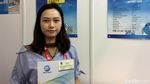 Penampakan SPG Cantik Asal China di Pameran Teknologi JIExpo