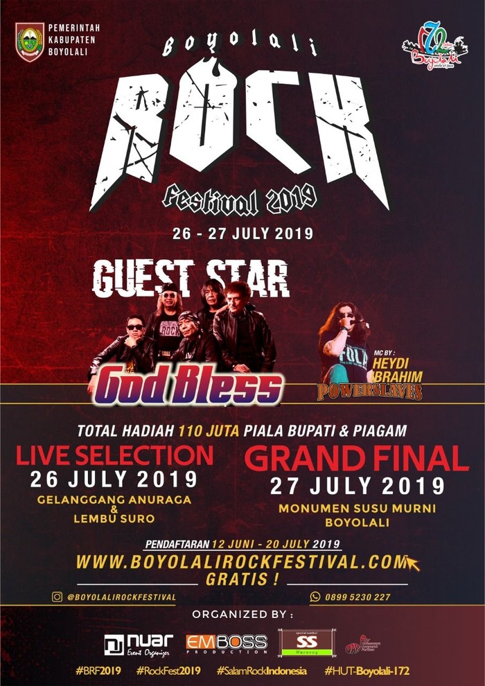 Boyolali Rock Festival 2019 Gandeng Band Asal Malaysia