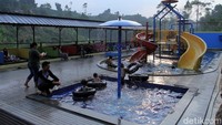 Ada juga kolam renang yang asyik buat anak-anak. Bisa main air sampai puas! (Wisma Putra/detikcom)