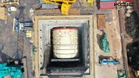 Bor ini juga dilengkapi dengan Slurry Treatment Machine yang berfungsi untuk mengolah material tanah hasil bor menjadi kompartemen yang lebih kecil. Jadi meskipun ukurannya besar, material hasil bor nya ini tetap mudah untuk diangkut. Foto: Dok. KCIC