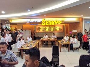 Makan Siang Bersama, Jokowi-Prabowo Nikmati Sate Ayam dan Sate Kambing 