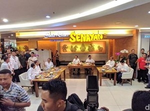 Makan Siang Bersama, Jokowi-Prabowo Nikmati Sate Ayam dan Sate Kambing 