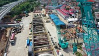 Disebut raksasa karena bobotnya mencapai 3.649 ton dengan diameter 13,19 meter dan panjang mencapai 105 meter.  Foto: Dok. KCIC