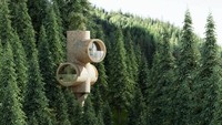 Diberi nama Bert, rumah pohon ini mulai dipasarkan 2020. Percht/Inhabitat.