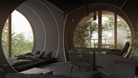 Hunian 4 lantai ini menyediakan kamar tidur, dapur, ruang makan, serta kamar mandi. Percht/Inhabitat.