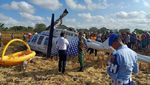 Potret Helikopter Jatuh Angkut 3 Orang Bule di Lombok