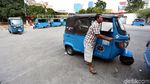 Penampakan Antrean Bajaj Serbu SPBG Grogol