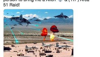 Netizen ini menawarkan USD 1 juta pada siapapun yang dapat membawa alien kepadanya. Foto: Twitter