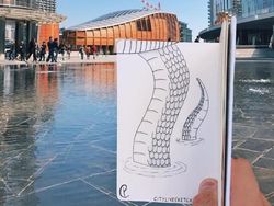 Keren! Ketika Gambar Sketsa Disatukan dengan Objek Nyata