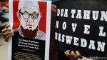 Aksi Teatrikal Terkait Kasus Novel Baswedan di Mabes Polri